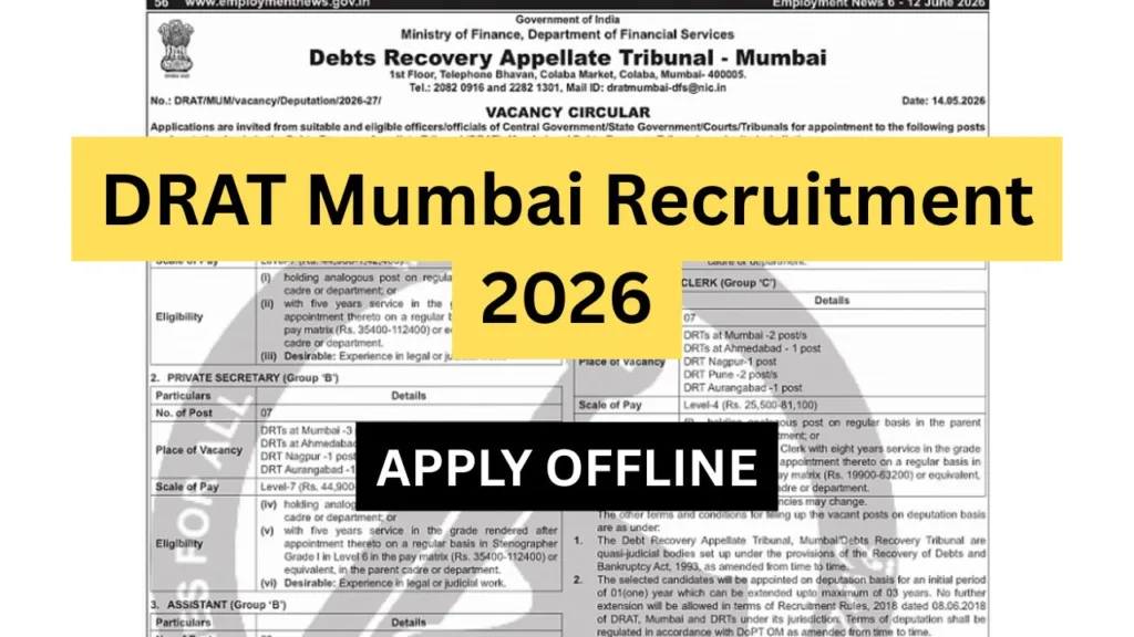 DRAT Mumbai Recruitment 2026