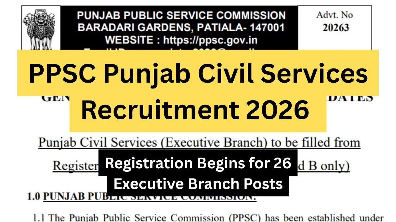 PPSC Punjab Civil Services Recruitment 2026