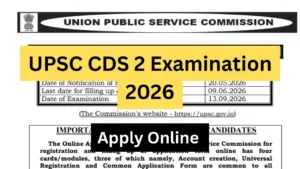 UPSC CDS 2 Examination 2026