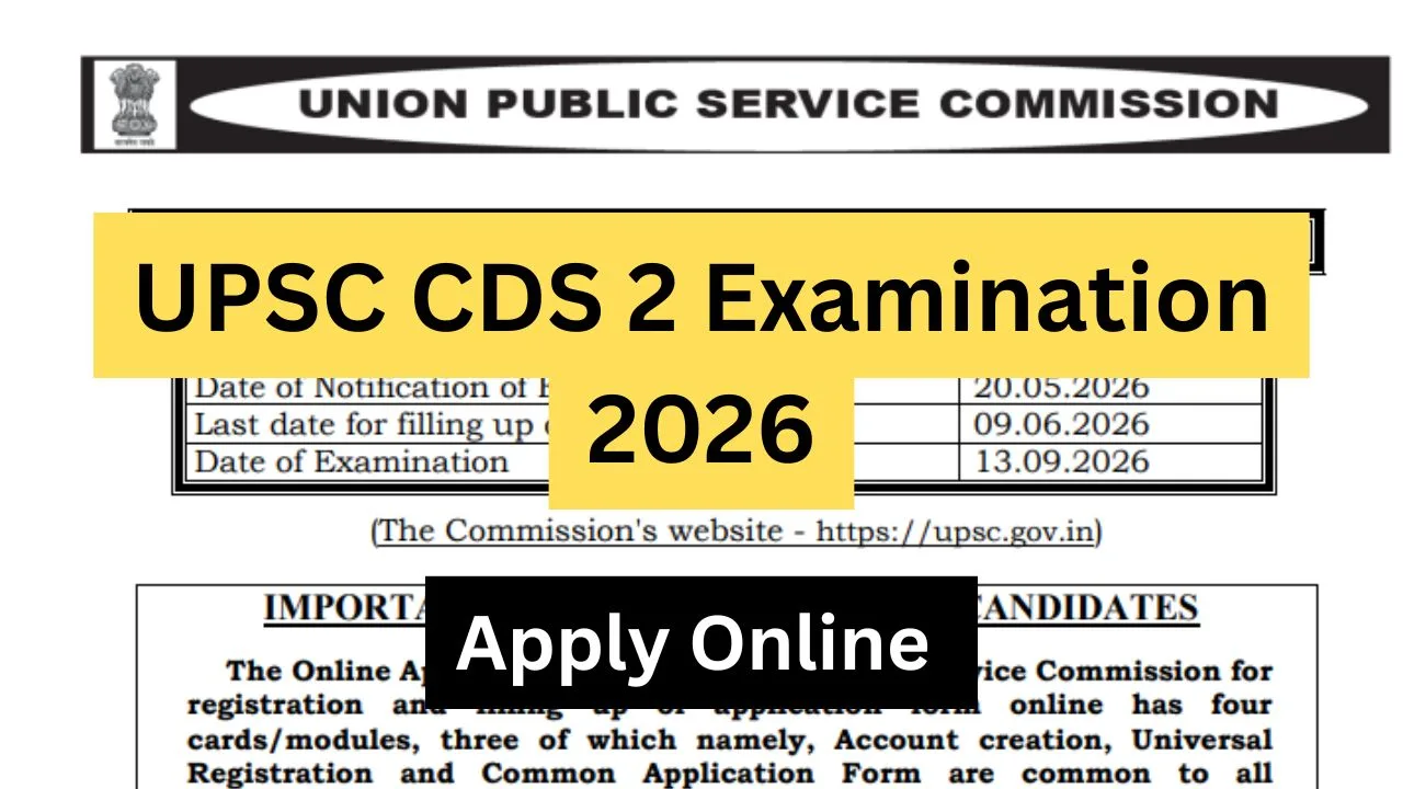 UPSC CDS 2 Examination 2026