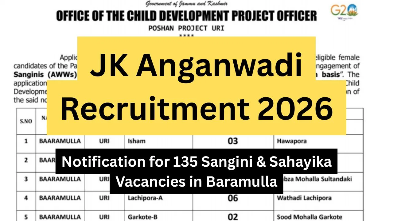 JK Anganwadi Recruitment 2026